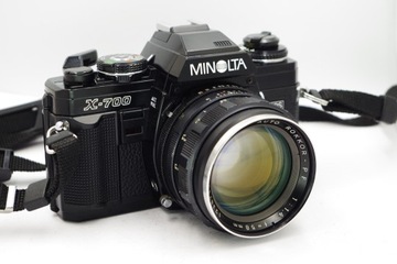 MINOLTA X-700 + Minolta Auto ROKKOR-PF 50mm 1:1.4 Stan Rewelacja