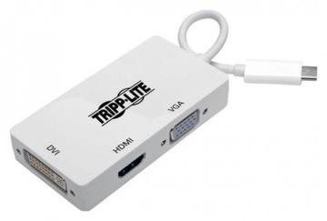 Eaton Tripp Lite USB-C Multiport Adapter (M/3xF) - 4K HDMI, DVI, VGA, HDCP,