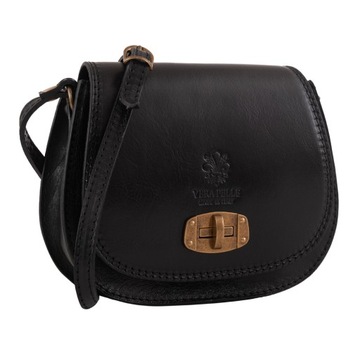 WŁOSKA LISTONOSZKA Z KLAPKĄ SKÓRZANA TOREBKA SKÓRA NATURALNA VINTAGE KOLORY