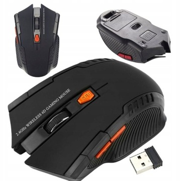 MYSZ BEZPRZEWODOWA MYSZKA PRECYZYJNA CICHA USB ERGONOMICZNA DLA GRACZY LED