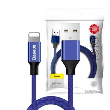 BASEUS KABEL PRZEWÓD IPHONE LIGHTNING 1.2M 2A BEZPIECZNY KOMPATYBILNY