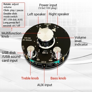 2.1-канальная плата стереоусилителя мощности