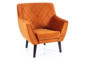 Fotel Kier 1 Velvet Cynamon Bluvel 4215 / Wenge