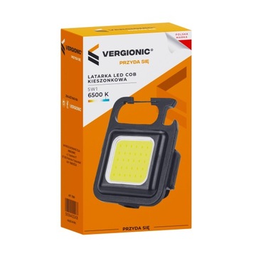 MINI LATARKA LED COB kieszonkowa 5w1 OTWIERACZ, PODSTAWKA, MAGNES, BRELOK
