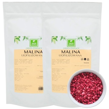 Maliny Liofilizowane suszone GRYS MALINA LIO Przekąska dla dzieci 2x 20g