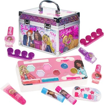 BARBIE MEGA ZESTAW KOSMETYKÓW DO MAKIJAŻU W KUFERKU DLA DZIEWCZYNEK