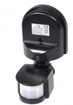 Датчик движения 180 градусов для улицы IP65 черный для светодиодов