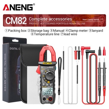 ANENG CM82 Цифровые клещи, 6000 отсчетов