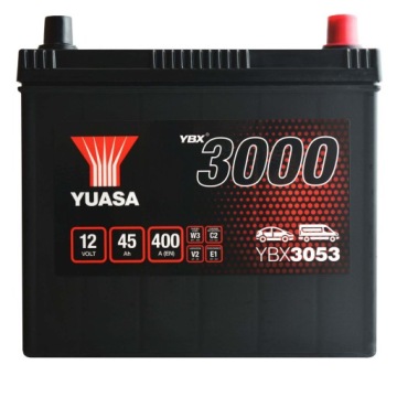 AKUMULATOR YUASA YBX3053 12V 45AH 400A P+