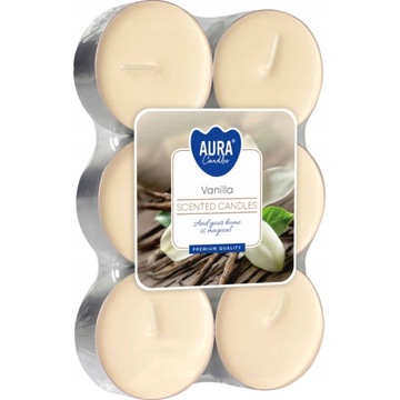 BISPOL MAXI Podgrzewacze świeczki tealight WANILIA