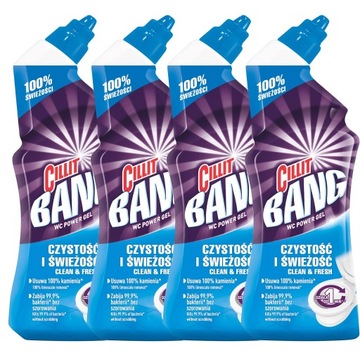 CILLIT BANG ZESTAW ŻEL CZYSTOŚĆ ŚWIEŻOŚĆ DO CZYSZCZENIA TOALETY WC 4X750ML