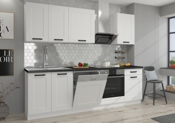 Meble kuchenne Luna biały/biały 250cm