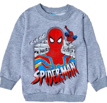 BLUZA DRESOWA chłopięca 122 SPIDERMAN SZARA dla chłopca