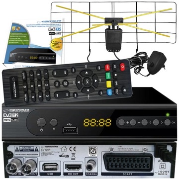 TUNER DVB-T2 DEKODER DARMOWEJ TV NAZIEMNEJ ANTENA