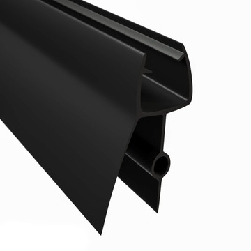 Uszczelka dolna pozioma do kabiny prysznicowej parawanu czarna 4 5 6 mm 1m