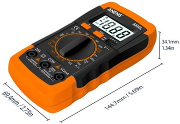 Цифровой мультиметр Aneng A830L, измеритель сопротивления току и напряжению с ЖК-дисплеем