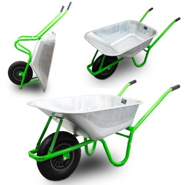 Тачка садовая одноколесная 100л 250кг Светло-зеленая