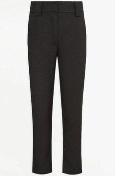 GEORGE eleganckie SPODNIE wizytowe SLIM LEG czarne 116/122