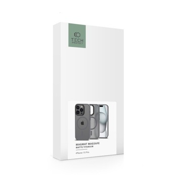 ЧЕХОЛ TECH-PROTECT CASE ДЛЯ MAGSAFE ДЛЯ IPHONE 15 PRO - МАТОВЫЙ ТИТАН