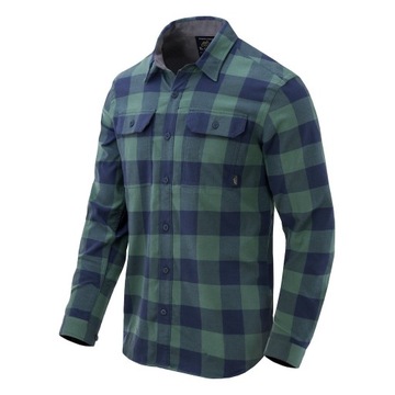 Koszula Helikon GreyMan w kratę - Moss Green Checkered L