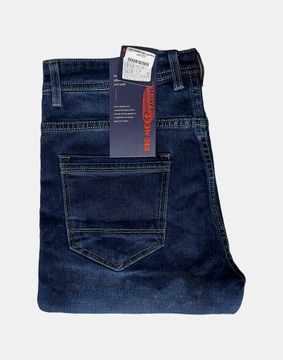 Spodnie Jeansowe Męskie Granatowe Texasy Dżinsy BIG MORE JEANS N23 W42 L32