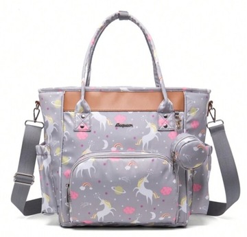 LEQUEEN TORBA PLECAK ORGANIZER DO WÓZKA DLA MAMY TATY PEGAZ JEDNOROŻEC