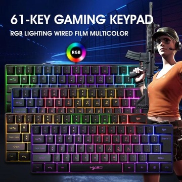 Проводная игровая мини-клавиатура Rainbow