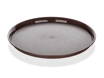 Taca plastikowa okrągła brązowa 32cm