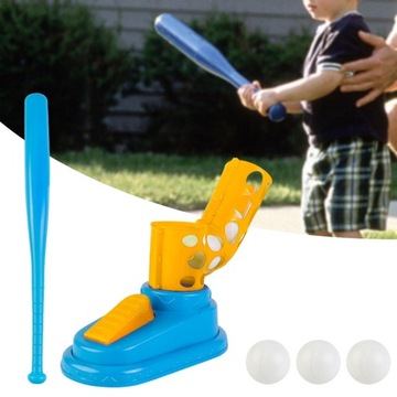 Dziecięca maszyna do rzucania z piłkami baseballowymi Gra w baseball Sport Baseball Żółty