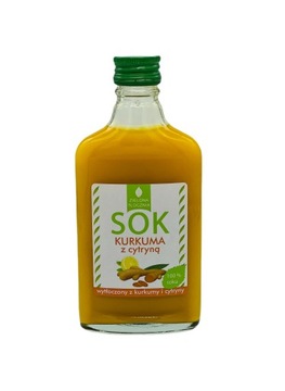 Сок куркумы с лимоном, натуральный прессованный, 200 мл.
