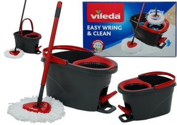 ZESTAW WIADRO I MOP OBROTOWY VILEDA NAKŁADKA 22 cm