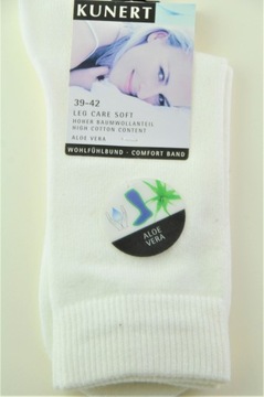 SKARPETY KUNERT LEG CARE BAWEŁ 90% 39-42 BIAŁ -50%