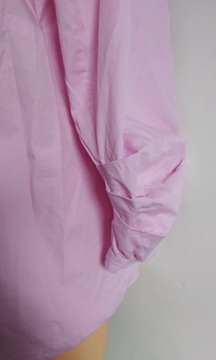 XL 46 Mohito koszula bluzka damska bawełniana rękawy origami cukierkowy róż