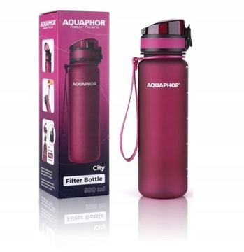 Butelka filtrująca do wody Aquaphor City bordo0,5l