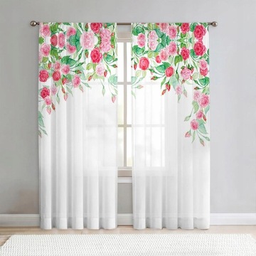 шторы с принтом, цветочные шторы