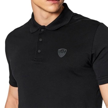 EMPORIO ARMANI EA7 markowa koszulka POLO BLACK NEW