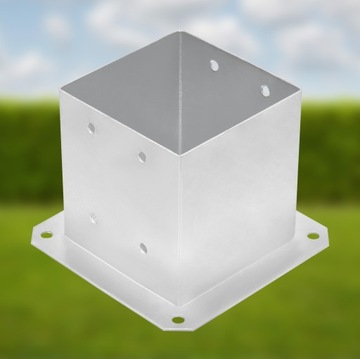 ZESTAW 2x PODSTAWA STOPKA SŁUPA PRZYKRĘCANA WSPORNIK KOTWA STALOWA 140X140