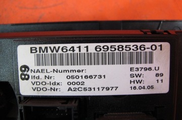 BMW 3 E90 PANEL VENTILACE KLIMATIZACE CLIMATRONIC PŘEPÍNAČ PDC