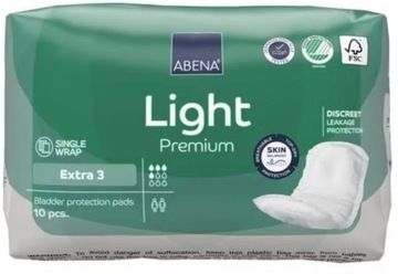 WKŁADKI podpaski UROLOGICZNE na nietrzymanie moczu ABENA LIGHT EXTRA 10szt