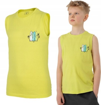 KOSZULKA CHŁOPIĘCA 4F BEZ RĘKAWÓW T-SHIRT 140