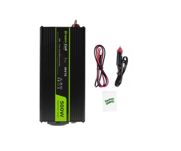 Автомобильный преобразователь Green Cell 12В в 230В 500Вт/1000Вт USB для легкового автомобиля