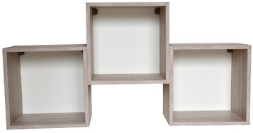 ПОЛКА ПОДВЕСНАЯ НАСТЕННАЯ KUBIK СОНОМА ДУБ 30Х30