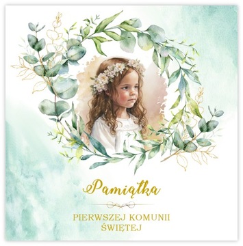 PAMIĄTKA kartka z życzeniami dla dziewczynki Pierwsza Komunia Święta