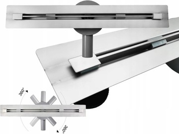 ODPŁYW 50 CM SUPER SLIM INVISIBLE 4mm OBROT