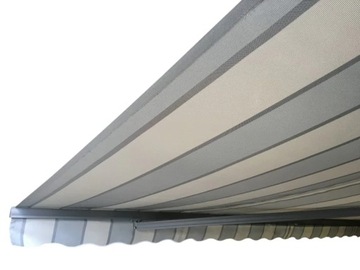 Markiza elektryczna 250x200 Szare Pasy STD