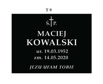TABLICA NAGROBKOWA 30x40 / 40x40 NA GRÓB TABLICA szklany/gres