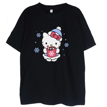 T-shirt Hello Kitty kot snow mikołaj koszulka 3XL