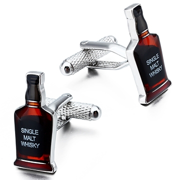 Spinki do mankietów Butelka Whiskey Onyx-Art Londo