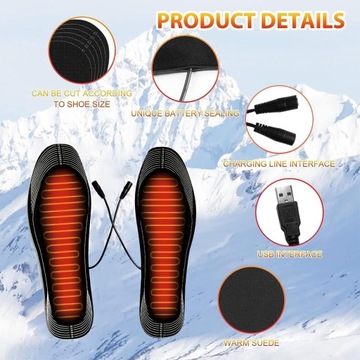 Термостельки для обуви с подогревом, размер 35-46.