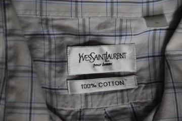 YSL Yves Saint Laurent koszula męska 42 XL kratka